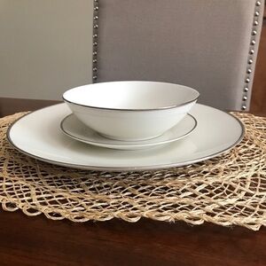 FRANCISCAN Dinner Platinum Band Plates 3 pc